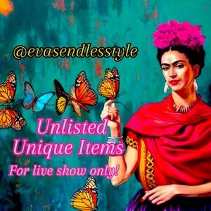 Unlisted, Unique Items Brand,Color&Size will be Shown On Live Show!
